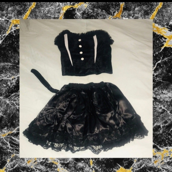 SUNNYWOOD BRAND "MOONLIGHT KITTEN!" WOMENS BLACK CAT COSTUME SIZE S/M NEW! - Picture 3 of 12